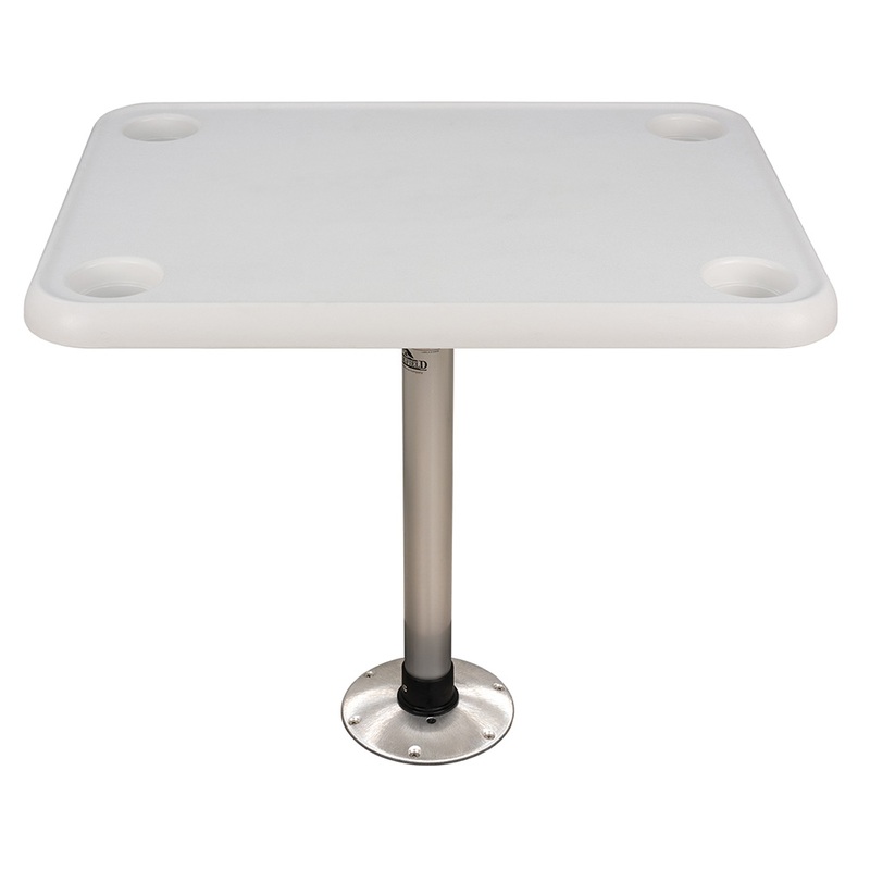 Springfield 16 x 28 Rectangle Table Package  White Thread-Lock  Boat Box