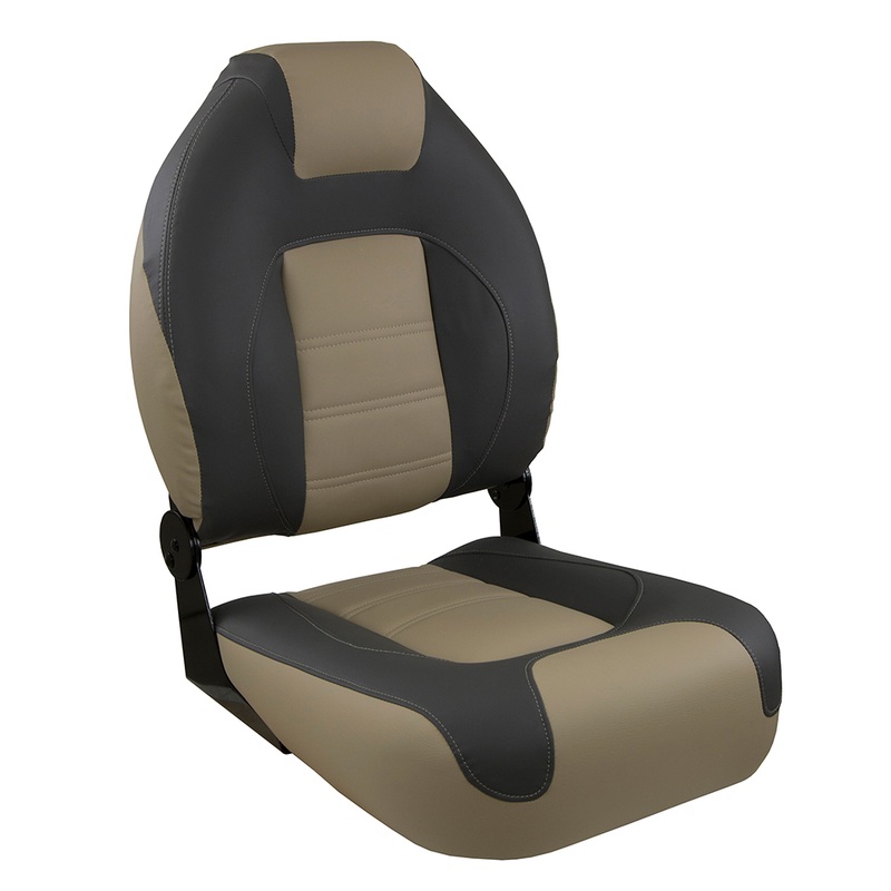 Springfield OEM Series Folding Seat  Charcoal/Tan  Boat Box