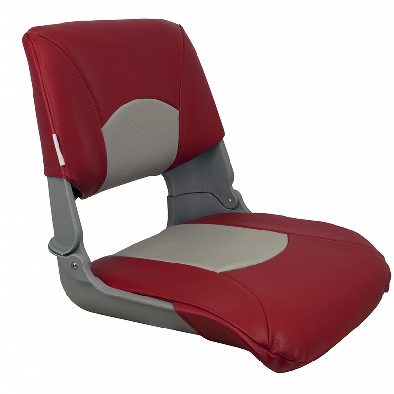Springfield Skipper Standard Seat Fold Down  Grey/Red  Boat Box