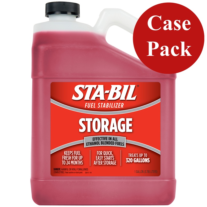 STA-BIL Fuel Stabilizer  1 Gallon *Case of 4*  Boat Box