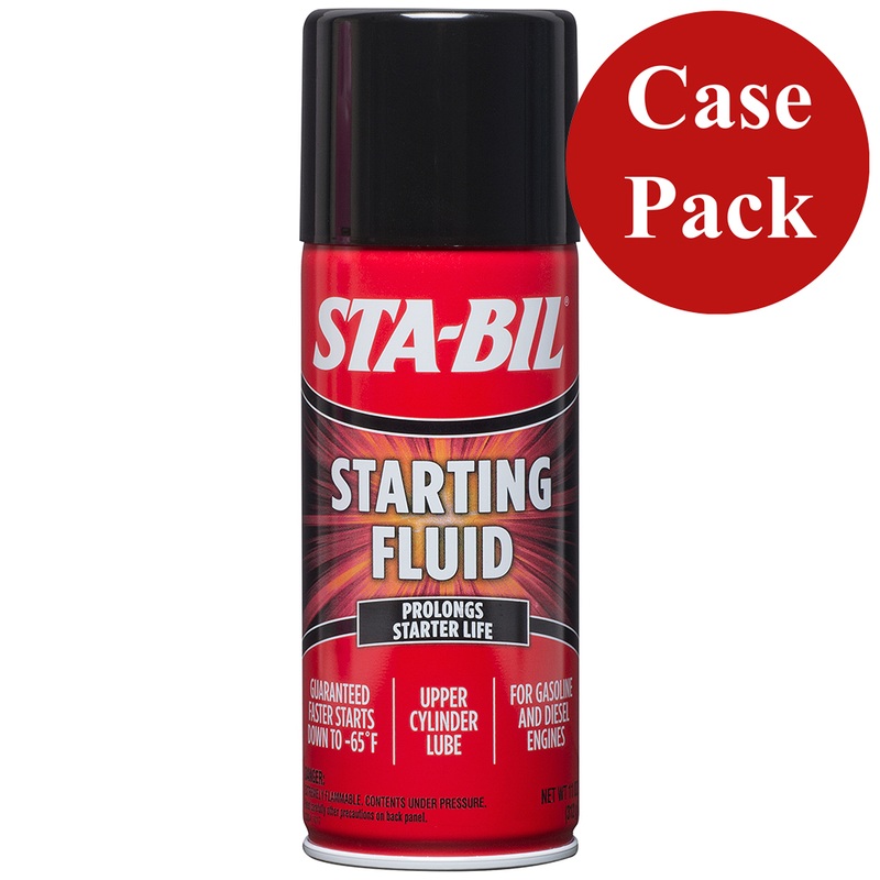 STA-BIL Starting Fluid  11oz *Case of 6*  Boat Box