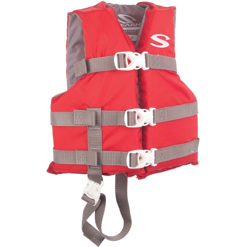 Stearns Classic Series Child Vest Life Jacket  30-50lbs  Red  Boat Box
