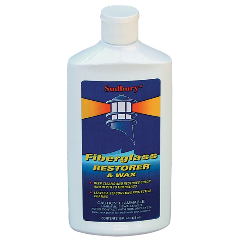 Sudbury One Step Fiberglass Restorer & Wax  16oz Liquid  Boat Box