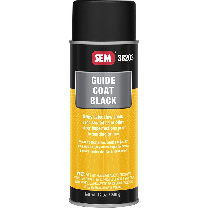 SEM Guide Coat  16oz Aerosol Can  Black  Boat Box