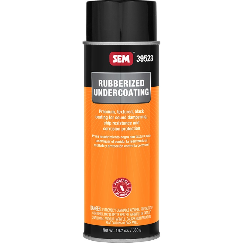 SEM Rubberized Undercoating  24oz Aerosol Can  Black  Boat Box