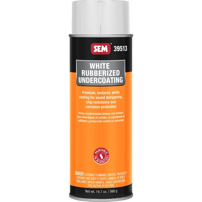 SEM Rubberized Undercoating  24oz Aerosol Can  White  Boat Box
