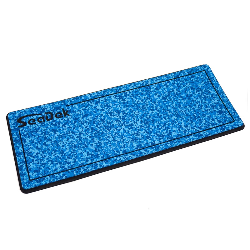 SeaDek 14 x 36 20mm Dual Density Small Helm Pad w/SeaDek Logo  Brushed Texture  Aqua Camo/Black (355.6mm x 914.4mm x 20mm)  Boat Box