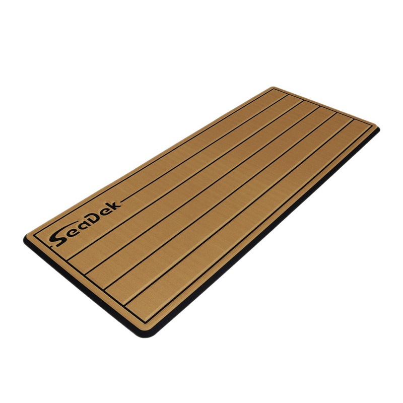 SeaDek 14 x 36 20mm Dual Density Small Teak Helm Pad w/SeaDek Logo  Brushed Texture  Mocha/Black (355.6mm x 914.4mm x 20mm)  Boat Box