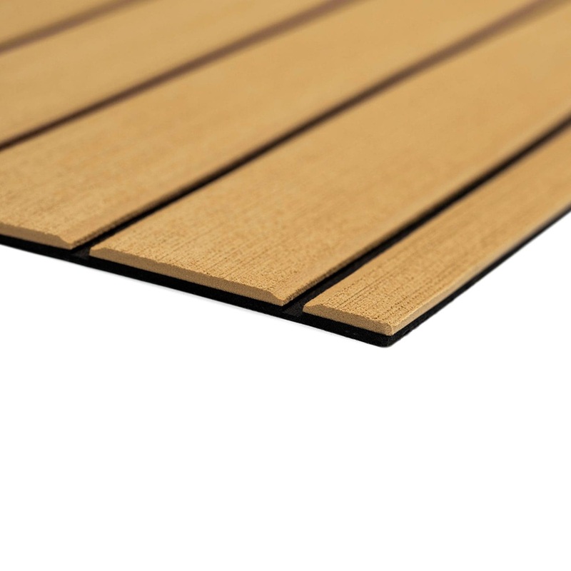 SeaDek 40 x 80 6mm Teak Full Sheet  Brushed Texture  Camel/Black (1016mm x 2032mm x 6mm)  Boat Box