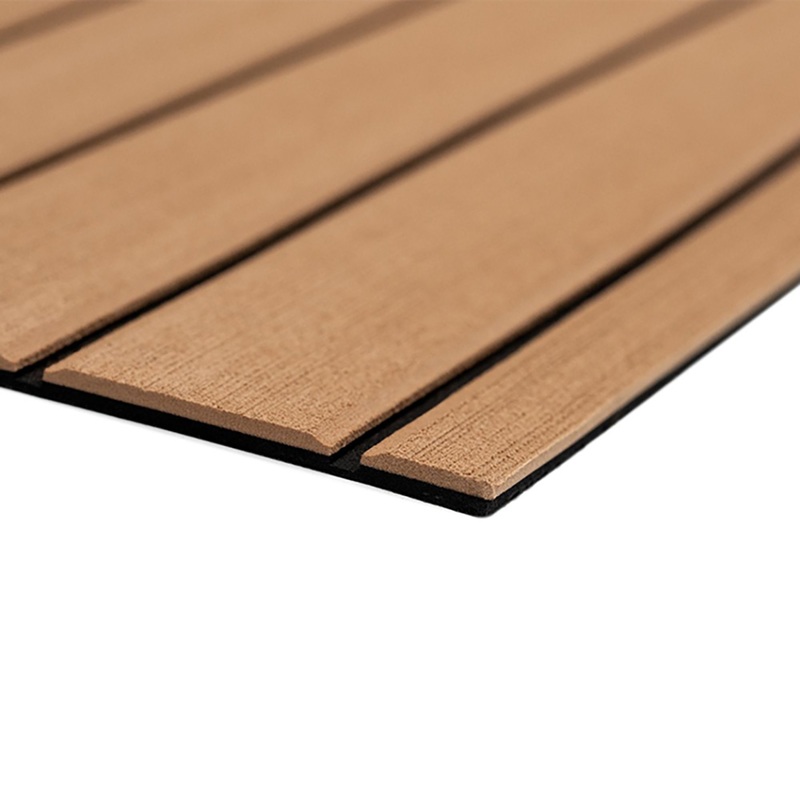 SeaDek 40 x 80 6mm Teak Full Sheet  Brushed Texture  Mocha/Black (1016mm x 2032mm x 6mm)  Boat Box