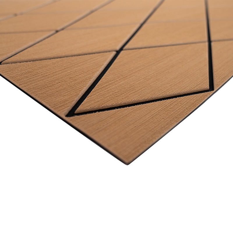 SeaDek 40 x 80 6mm Two Color Diamond Full Sheet  Brushed Texture  Mocha/Black (1016mm x 2032mm x 6mm)  Boat Box