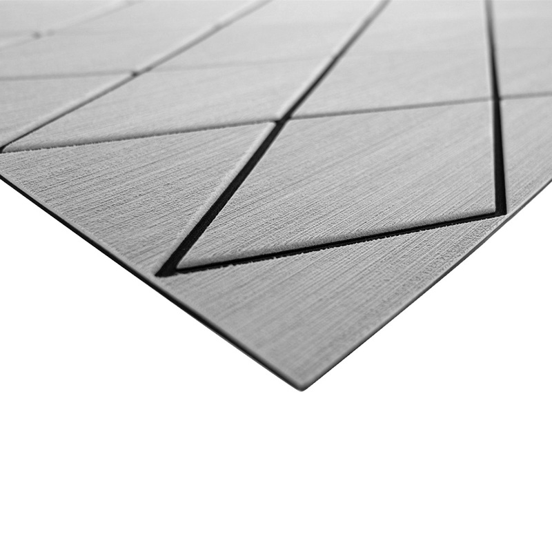 SeaDek 40 x 80 6mm Two Color Diamond Full Sheet  Brushed Texture  Storm Grey/Black (1016mm x 2032mm x 6mm)  Boat Box