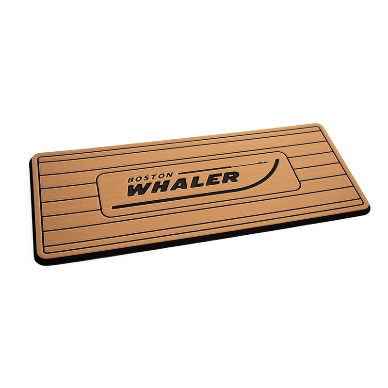 SeaDek Boston Whaler Helm Pad  Mocha/Black Brushed w/Routed Teak Lines  Boat Box