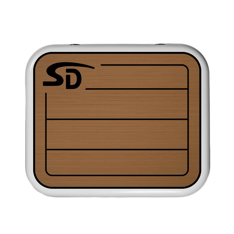 SeaDek YETI Roadie 24 Teak Cooler Pad  6mm  Mocha/Black  Boat Box