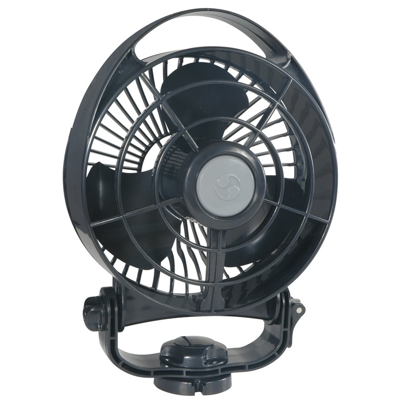 SEEKR by Caframo Bora 748 12V 3-Speed 6 Marine Fan  Black  Boat Box