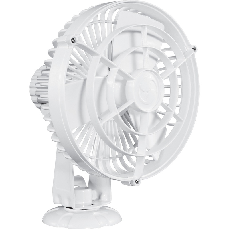 SEEKR by Caframo Kona 817 12V 3-Speed 7 Waterproof Fan  White  Boat Box