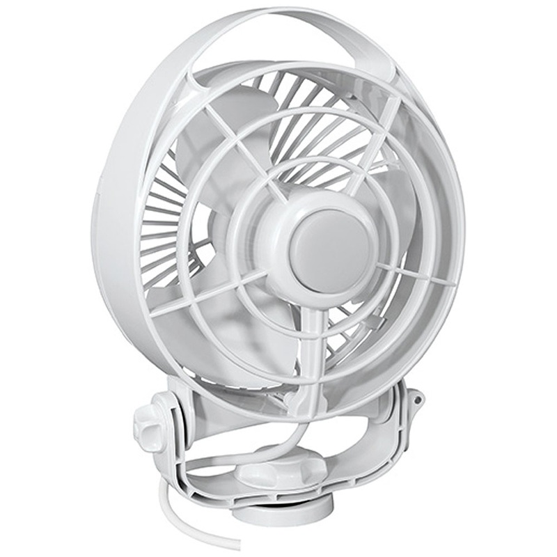 SEEKR by Caframo Maestro 12V 3-Speed 6 Marine Fan w/LED Light  White  Boat Box