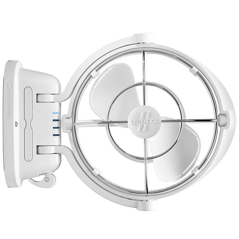 SEEKR by Caframo Sirocco II 3-Speed 7 Gimbal Fan  White  12-24V  Boat Box
