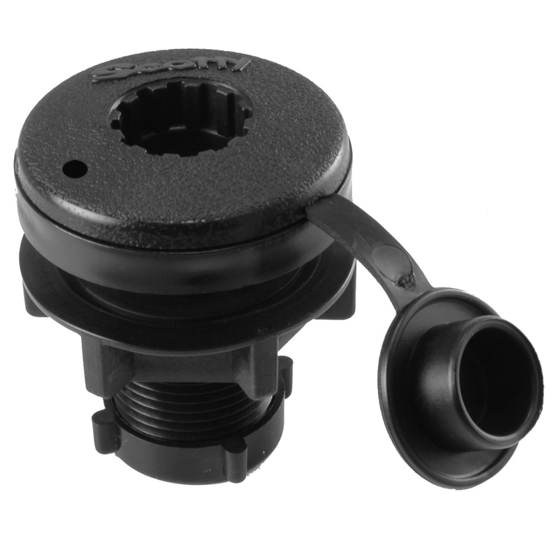Scotty Compact Threaded Round Deck Mount  Boat Box