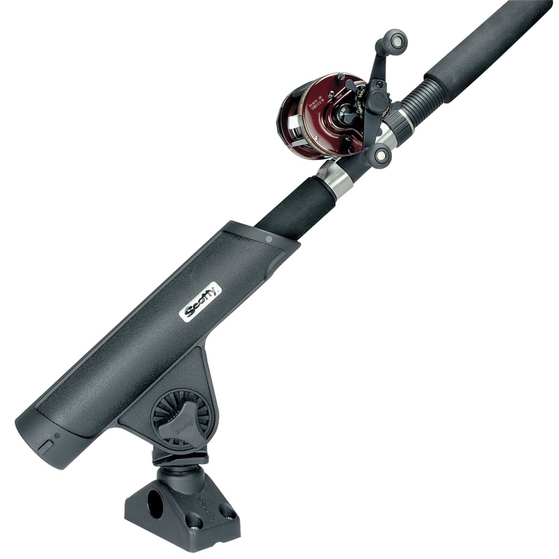 Scotty Rodmaster II Rod Holder w/241 Deck/Side Mount  Black  Boat Box