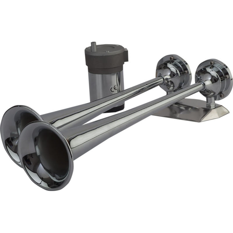 Sea-Dog MaxBlast Air Horn  Dual Trumpet  Boat Box