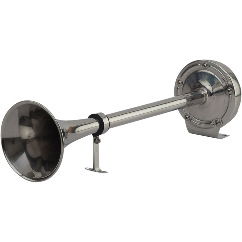 Sea-Dog MaxBlast Stainless Steel Trumpet 12V Horn  Single  Boat Box