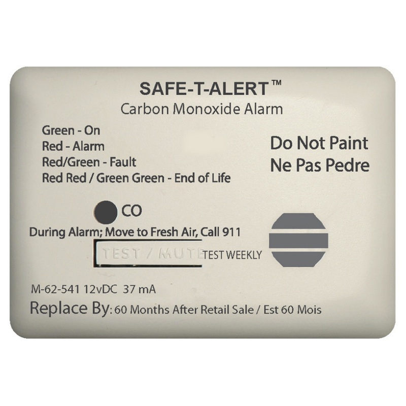 Safe-T-Alert 62 Series Carbon Monoxide Alarm w/Relay  12V  62-541-Marine-RLY-NC  Surface Mount  White  Boat Box