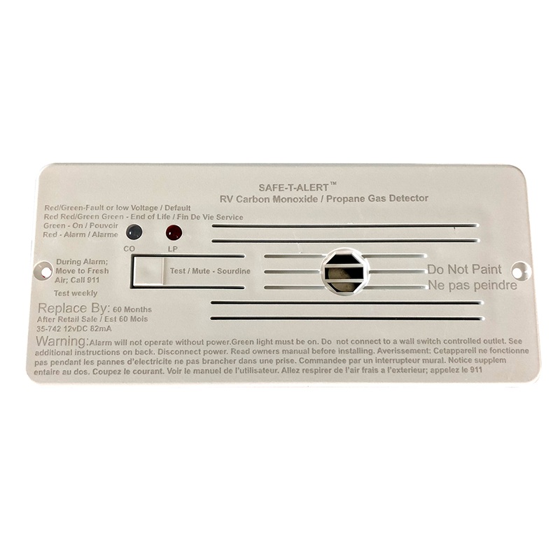 Safe-T-Alert Combo Carbon Monoxide Propane Alarms Flush Mount  White  Boat Box