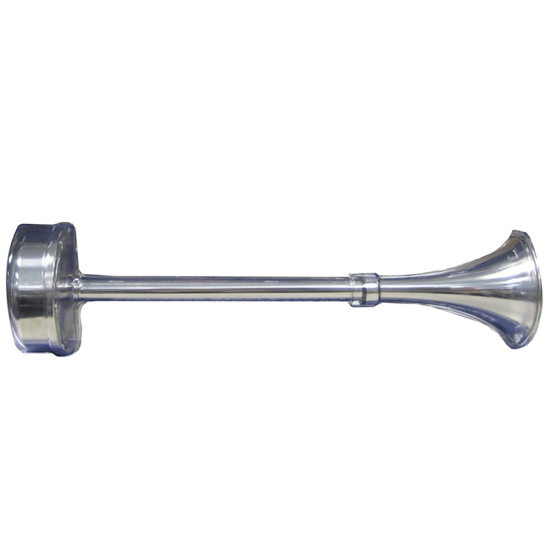 Schmitt Marine Standard Single Trumpet Horn  12V  Stainless Exterior  Boat Box