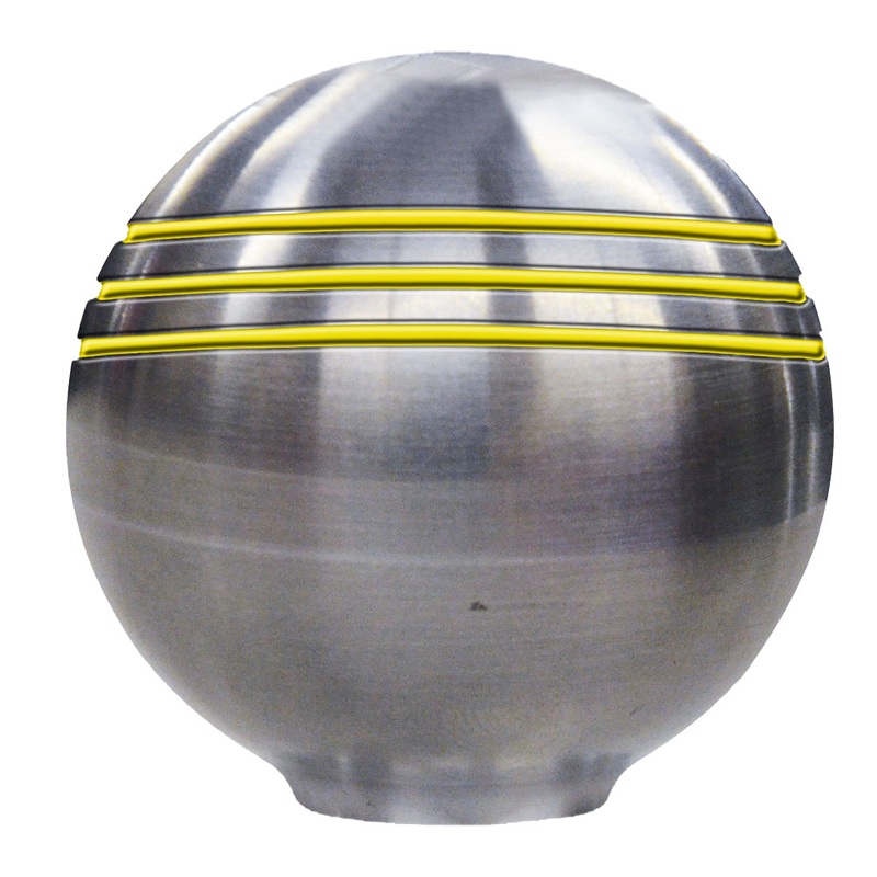 Schmitt Marine Throttle Knob  1-7/8  Gold Grooves  Boat Box