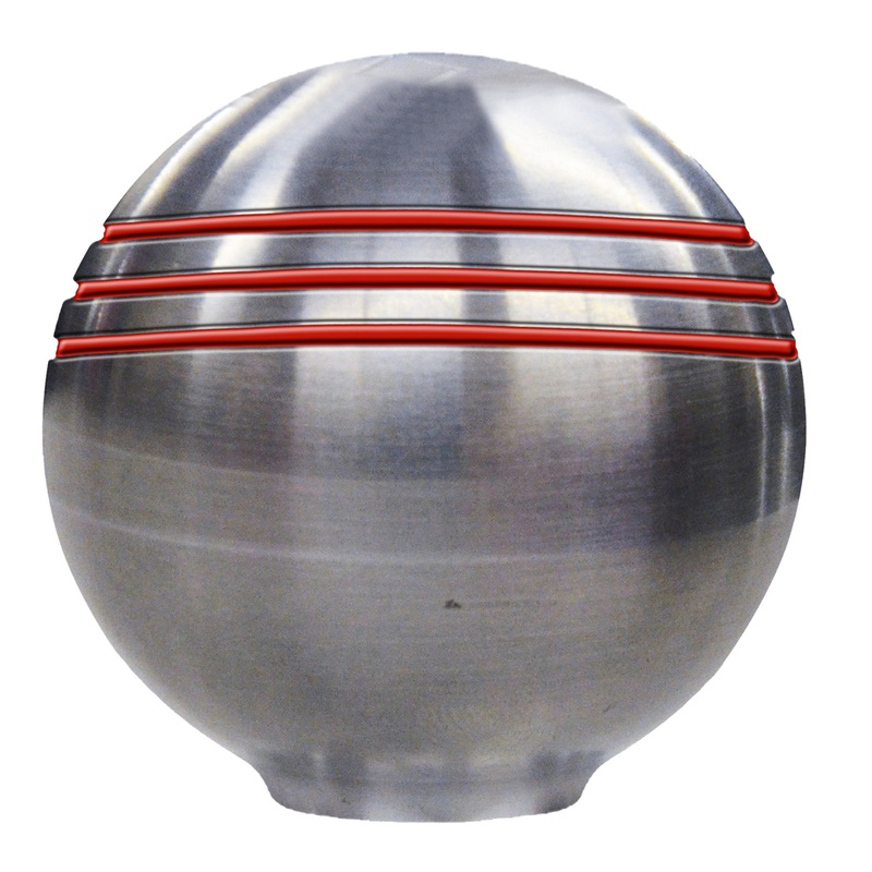Schmitt Marine Throttle Knob  1-7/8  Red Grooves  Boat Box
