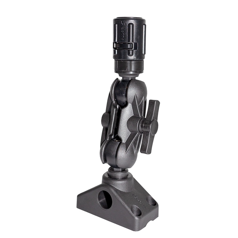 Scotty 162 1.5 Ball Mount w/Gear Head Post & 241 Side Deck Mount  Boat Box