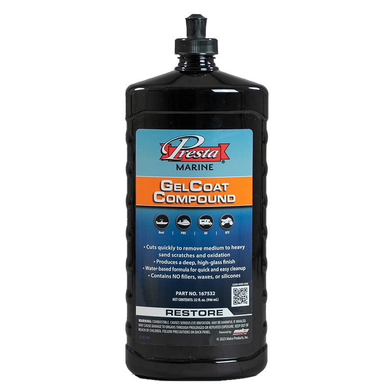 Presta Gel Coat Compound  32 fl oz  Boat Box