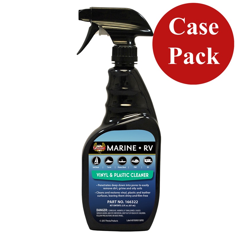 Presta Marine Vinyl & Plastic Cleaner  22oz  *Case of 12*  Boat Box