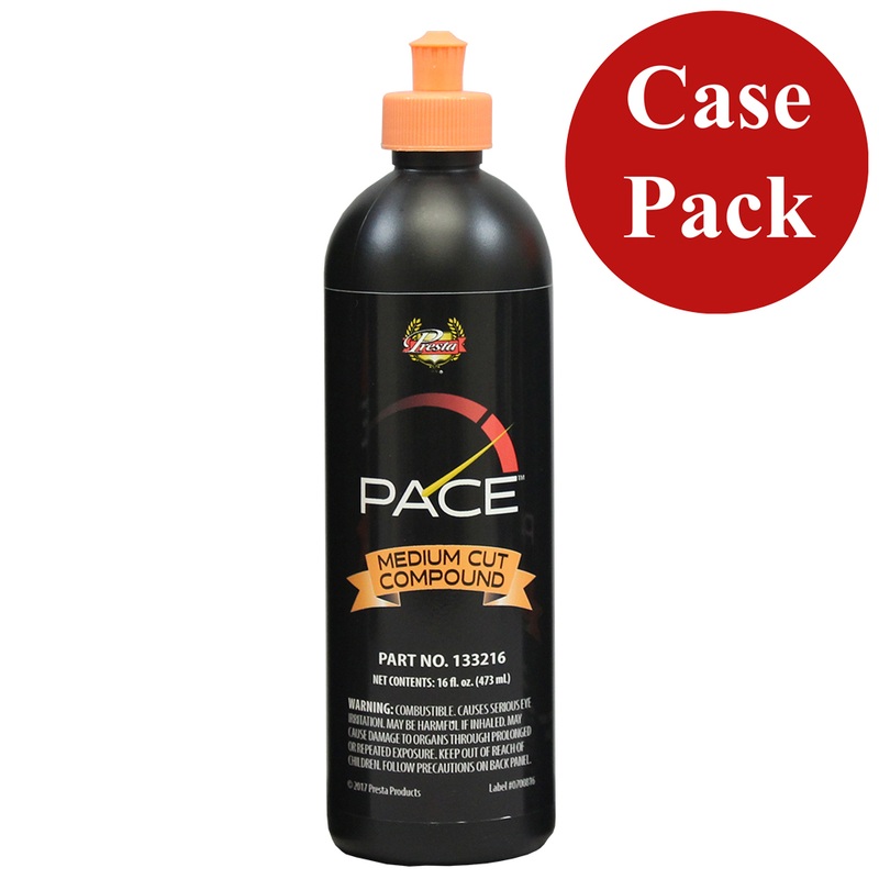 Presta PACE Medium Cut Compound  16oz  *Case of 6*  Boat Box