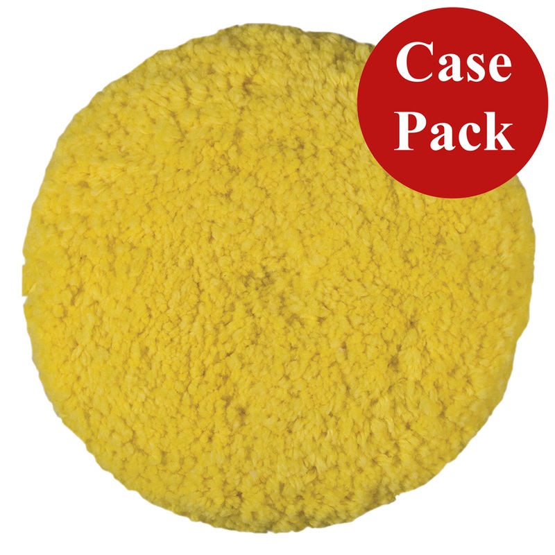 Presta Rotary Blended Wool Buffing Pad  Yellow Medium Cut  *Case of 12*  Boat Box