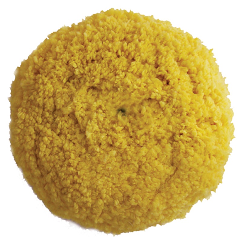 Presta Yellow Blended Wool Medium Cutting Pad  9 Screw-On Pad  Boat Box
