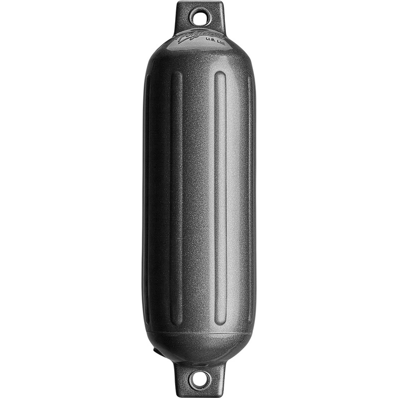 Polyform G-3 Twin Eye Fender 5.5 x 19  Metallic Graphite  Boat Box