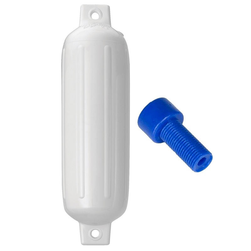 Polyform G-3 Twin Eye Fender 5.5 x 19  White w/Adapter  Boat Box