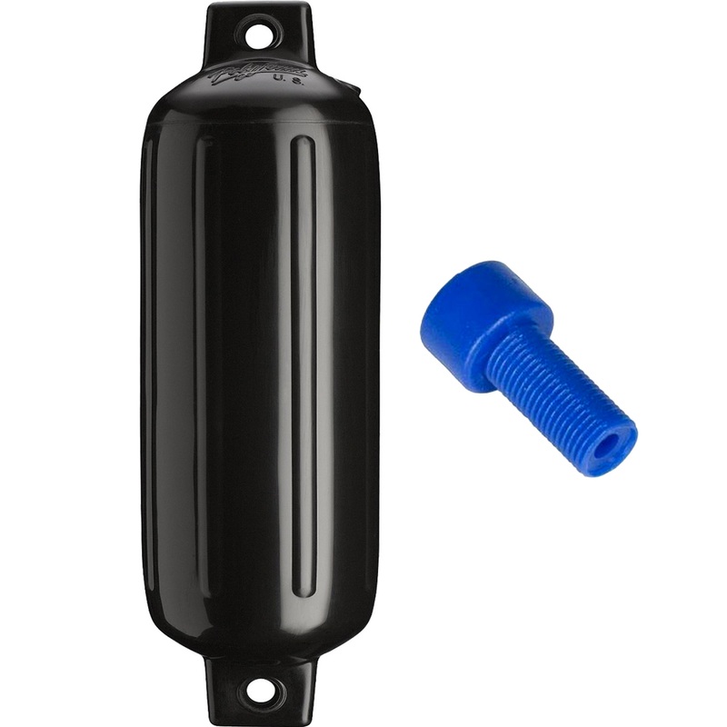 Polyform G-4 Twin Eye Fender 6.5 x 22  Black w/Adapter  Boat Box