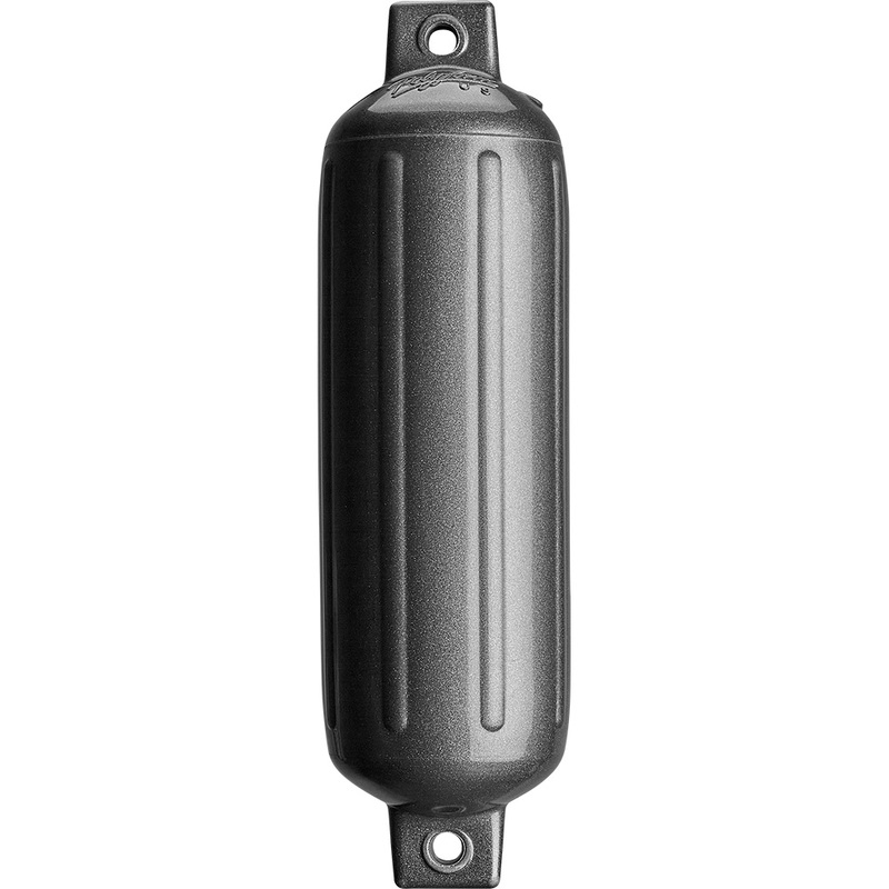 Polyform G-4 Twin Eye Fender 6.5 x 22  Metallic Graphite  Boat Box