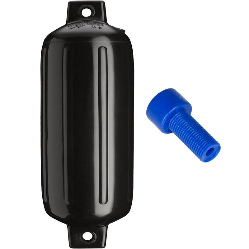 Polyform G-5 Twin Eye Fender 8.8 x 26.8  Black w/Adapter  Boat Box
