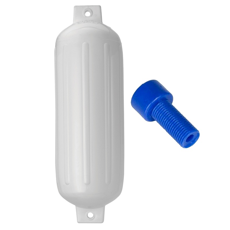Polyform G-5 Twin Eye Fender 8.8 x 26.8  White w/Adapter  Boat Box