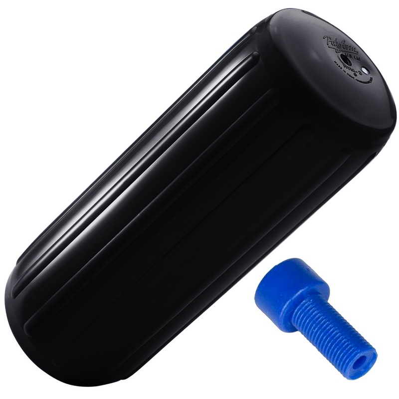 Polyform HTM-1 Fender 6.3 x 15.5  Black w/Adapter  Boat Box