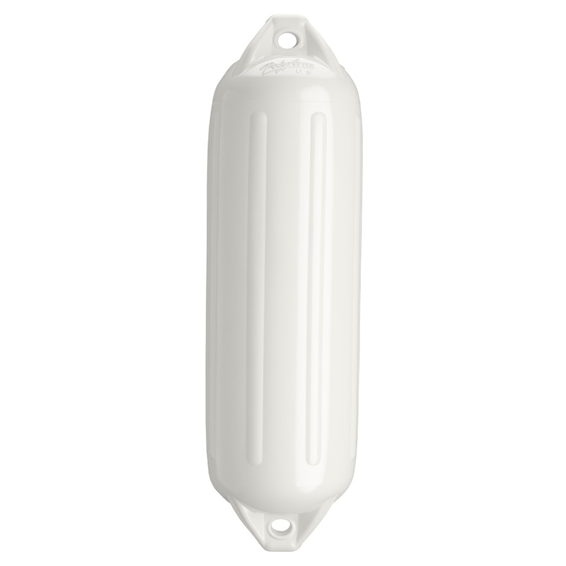 Polyform NF-4 Heavy Duty Twin Eye Fender 6.4 X 21.6  White  Boat Box