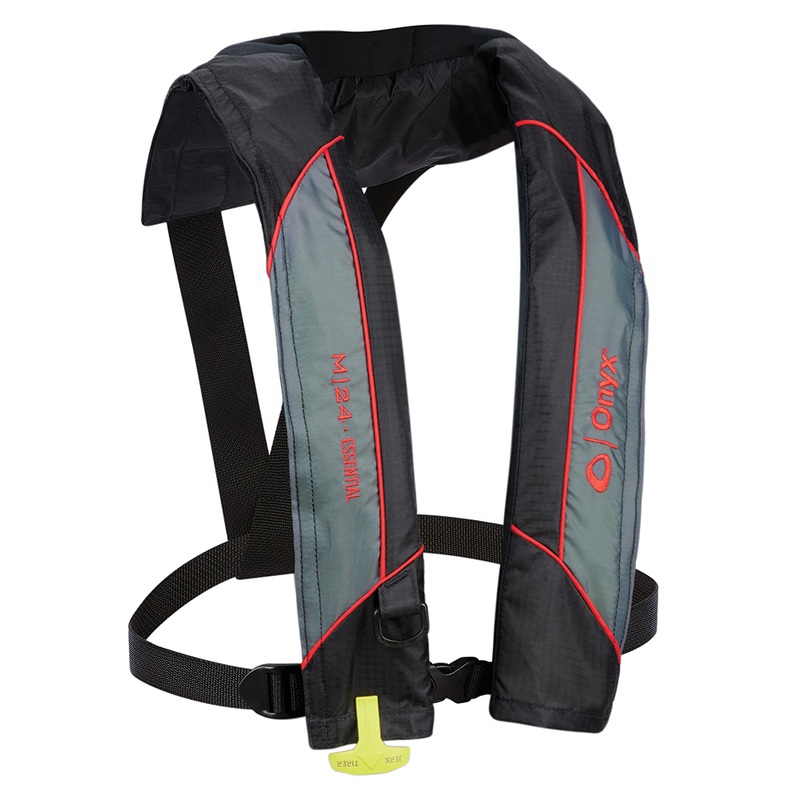 Onyx M-24 Essential Manual Inflatable Life Jacket  Red  Adult Universal  Boat Box