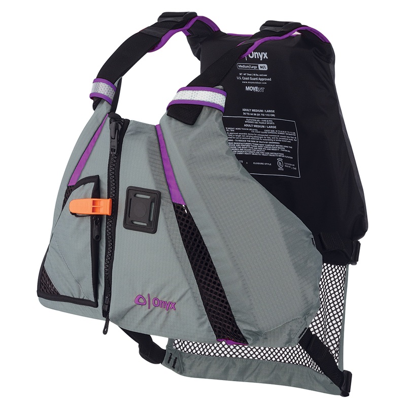 Onyx MoveVent Dynamic Paddle Sports Vest  Purple/Grey  XS/SM  Boat Box