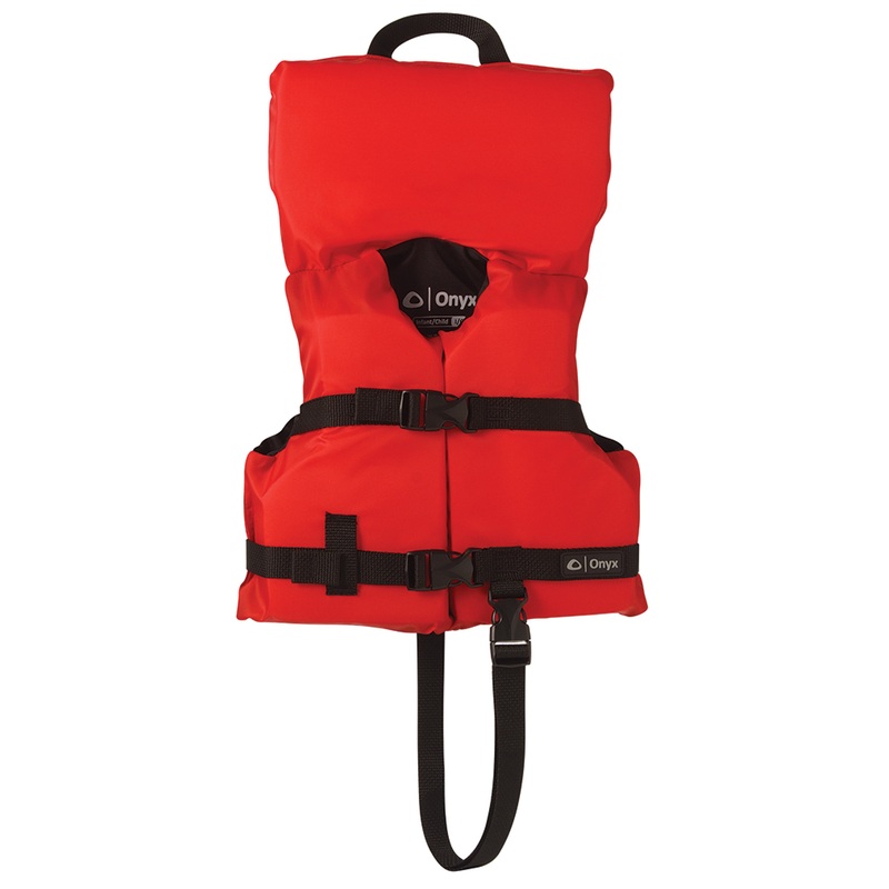Onyx Nylon General Purpose Life Jacket  Infant/Child Under 50lbs  Red  Boat Box