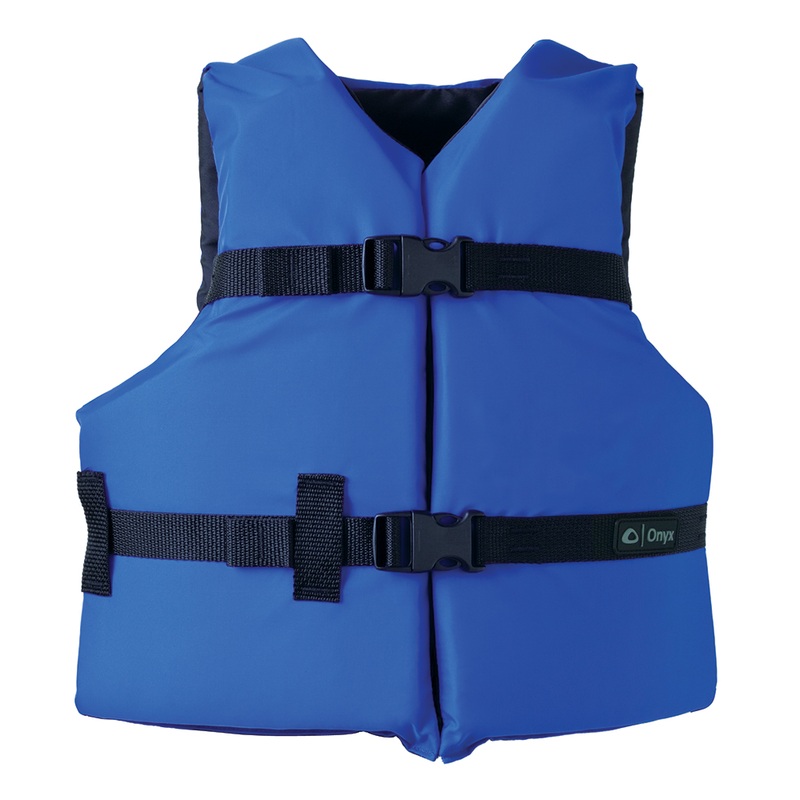 Onyx Nylon General Purpose Life Jacket  Youth 50-90lbs  Blue  Boat Box