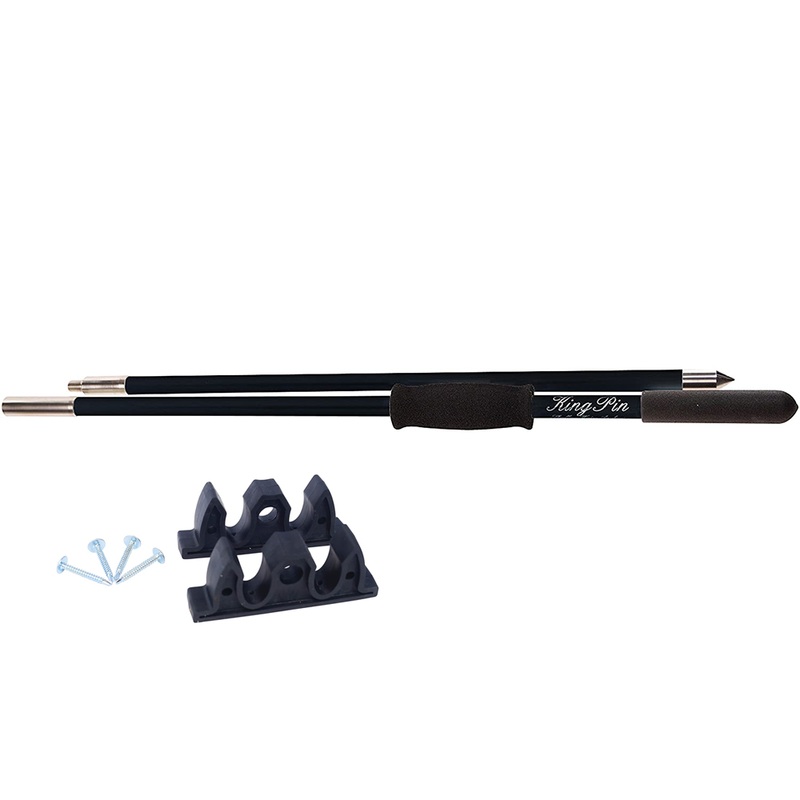 Panther 10′ King Pin Anchor Pole  2-Piece  Black  Boat Box